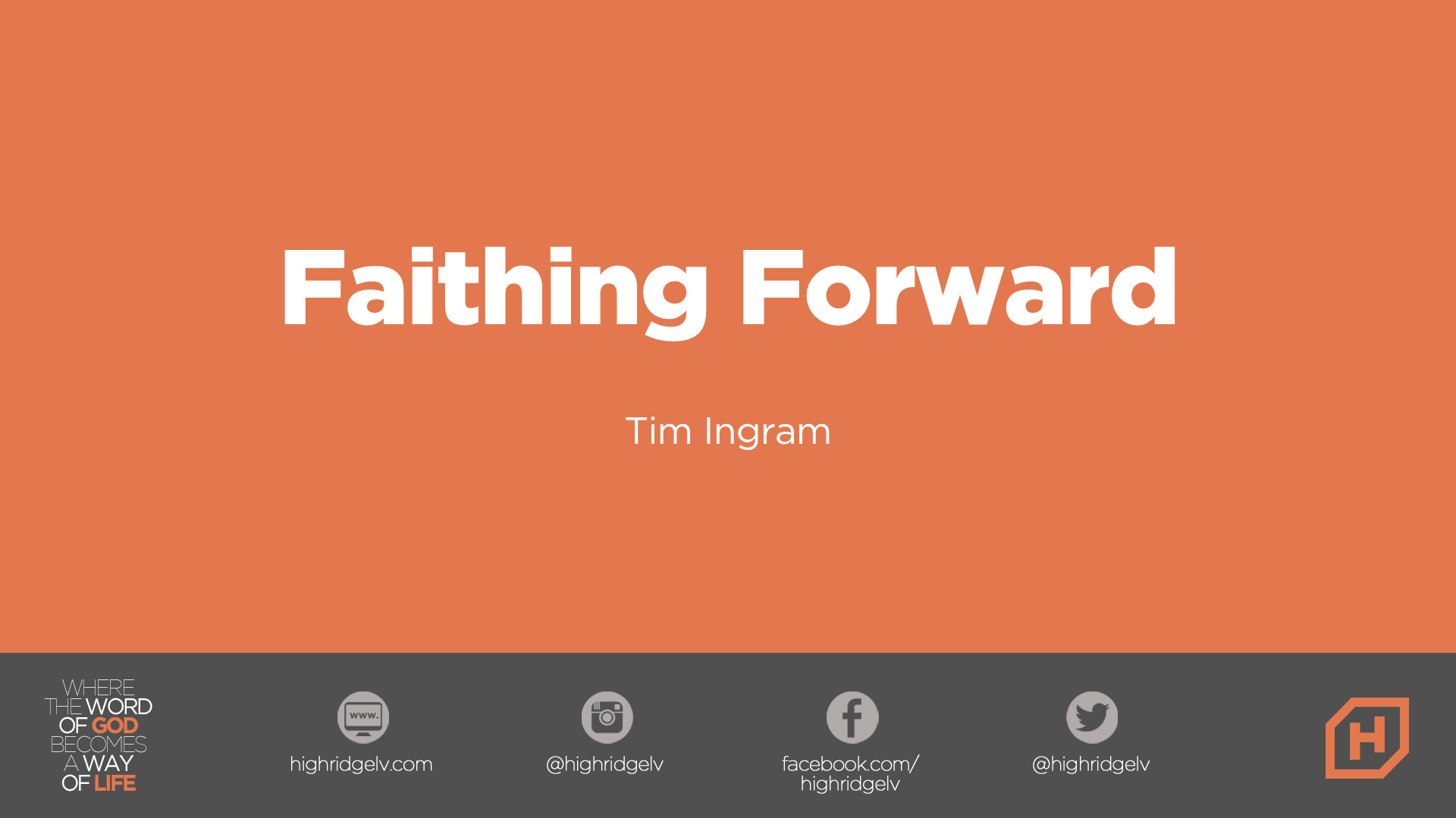Faithing Forward