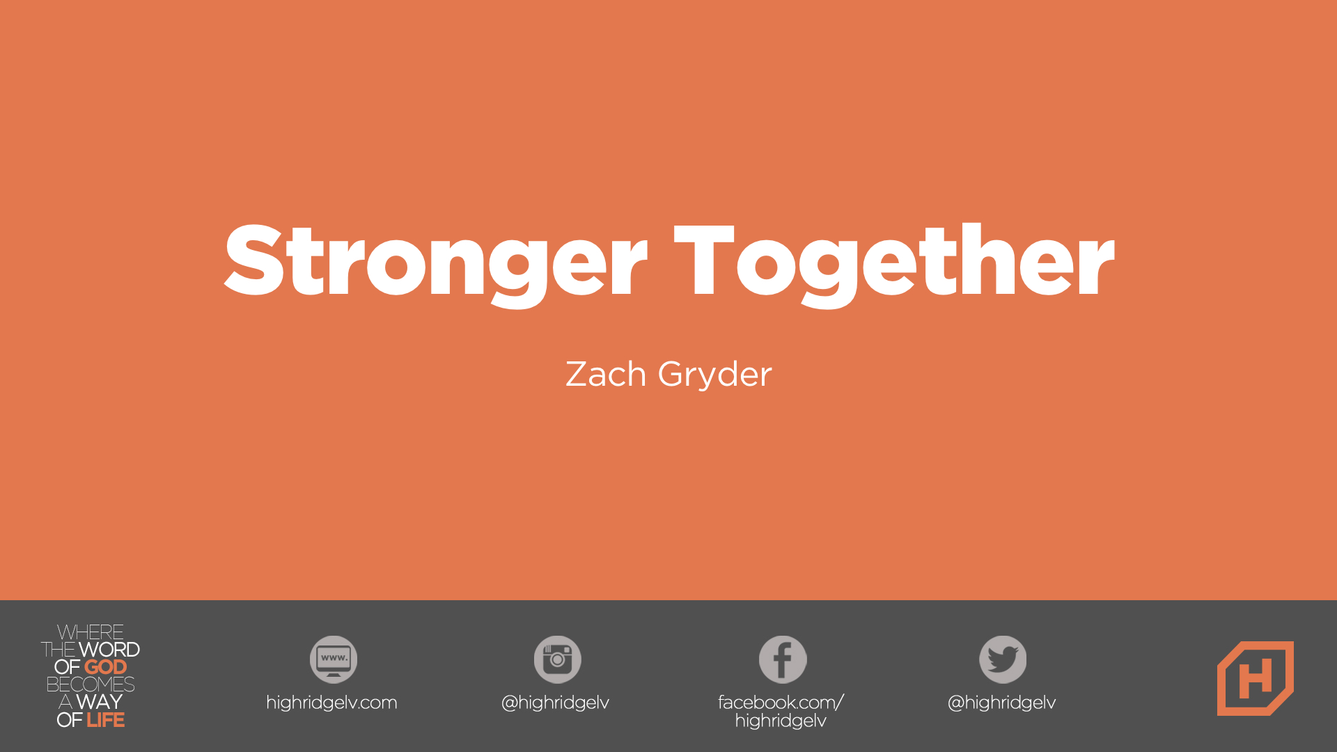 Stronger Together